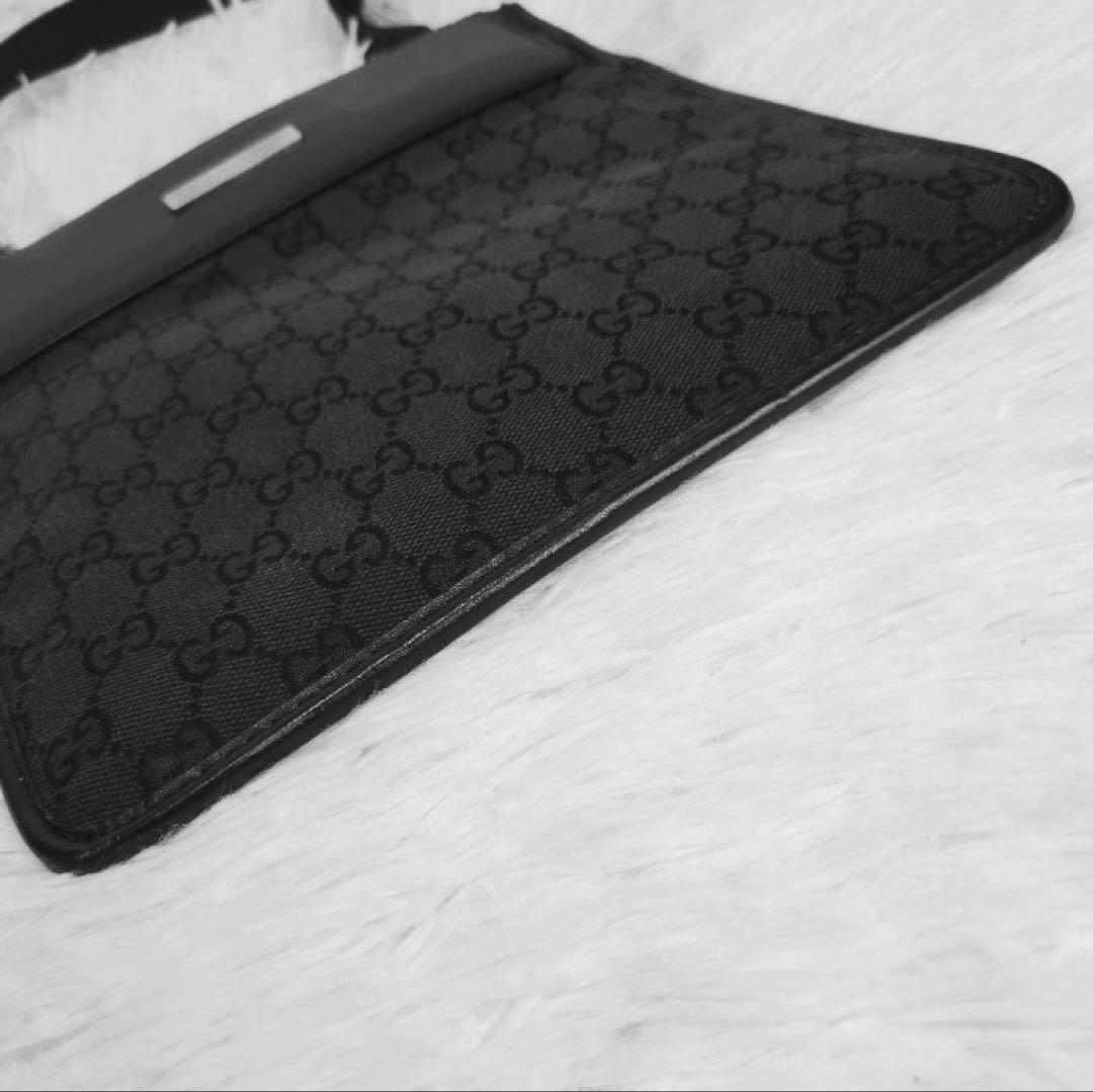 GUCCI ショルダーバッグ クロスボディ gg柄 キャンバス 黒