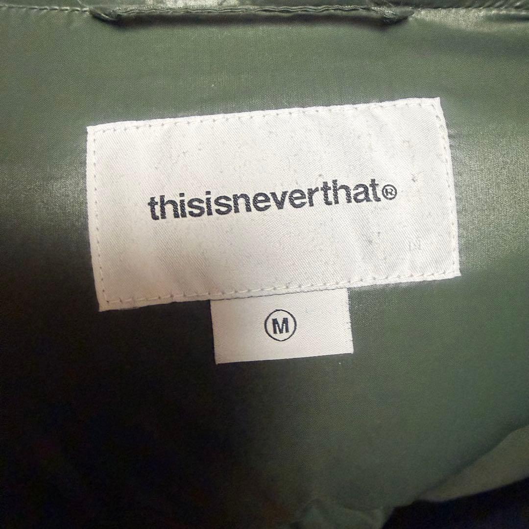 thisisneverthat ダウン オリーブグリーン ネバザ M 男女兼用