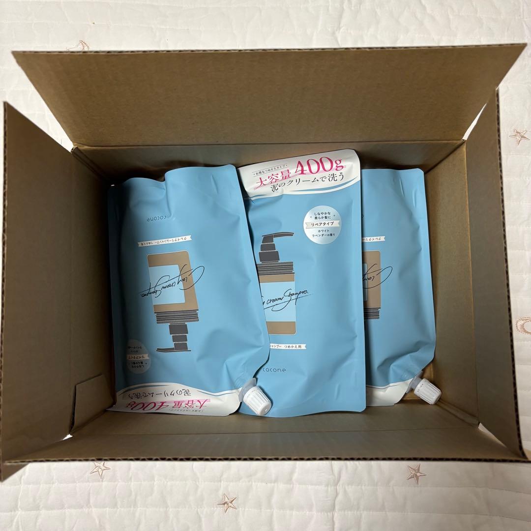 ココネ　クリームシャンプー　詰め替え　リペアタイプ　３個セット