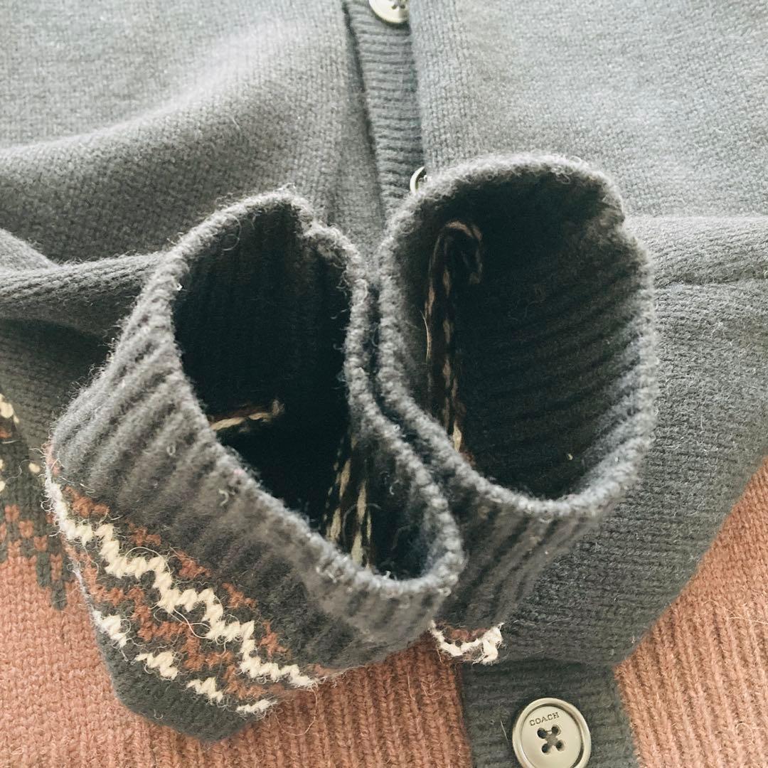 【美品】COACH コーチオーバーサイズド カーディガン アルパカ使用 Mサイズ