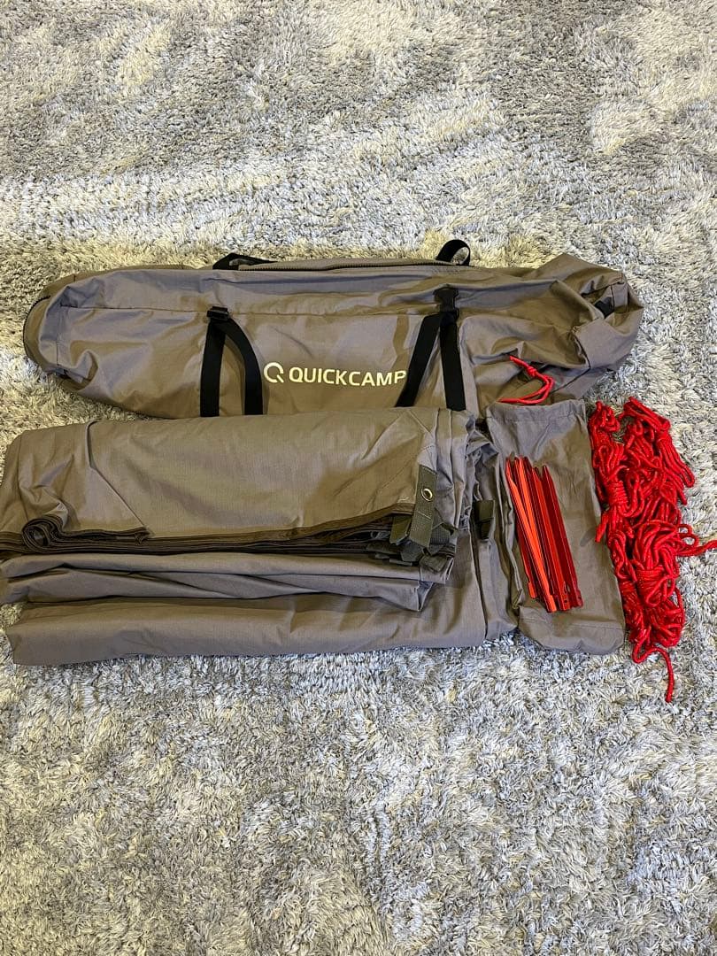 美品❗️クイックキャンプ レクタタープQC-TCRT400 ポリコットン グレー