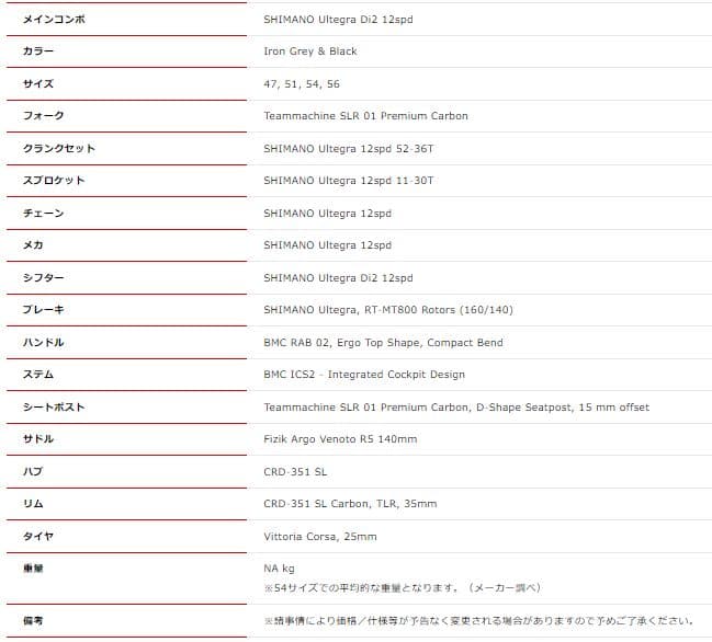 BMC teammachine SLR01 FIVE 2023年 サイズ54
