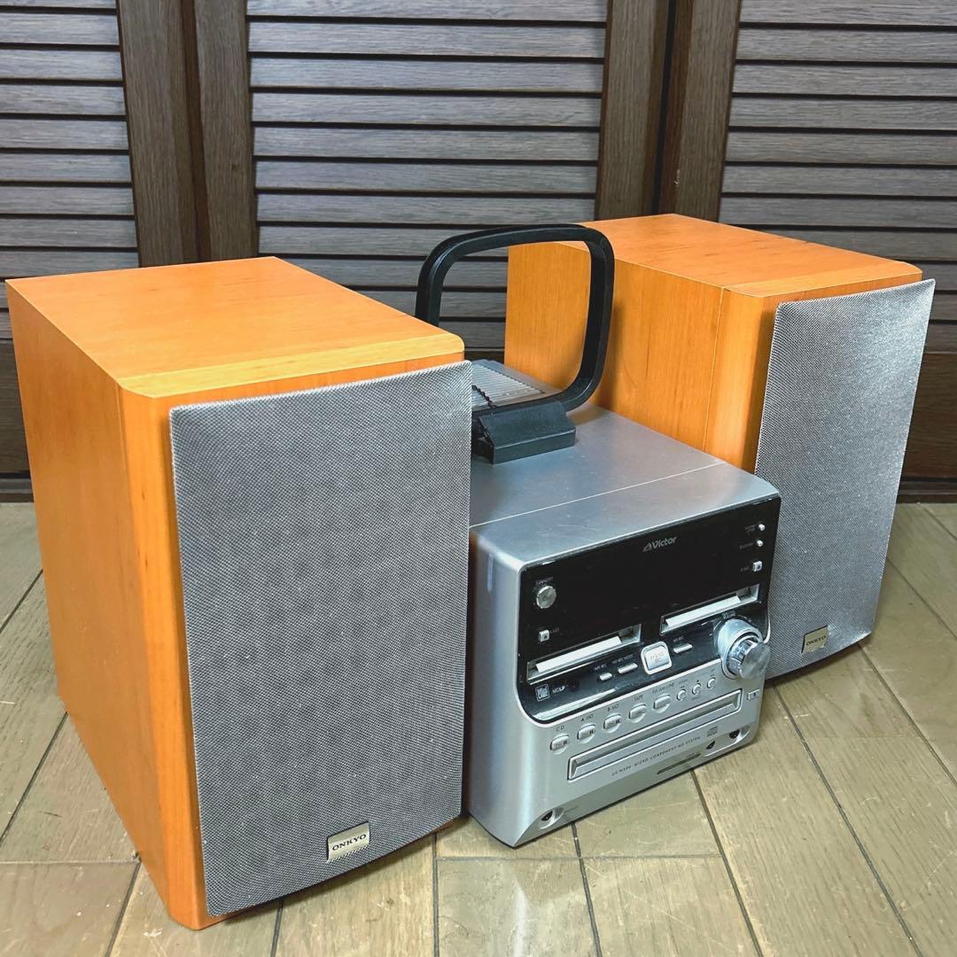 ビクター　CD MD カセットデッキ　CA-UXW500-S 音響　スピーカー