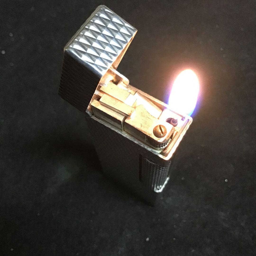 dunhill ダンヒル ローラ ライターシルバー色クロスカットオーバーホール済