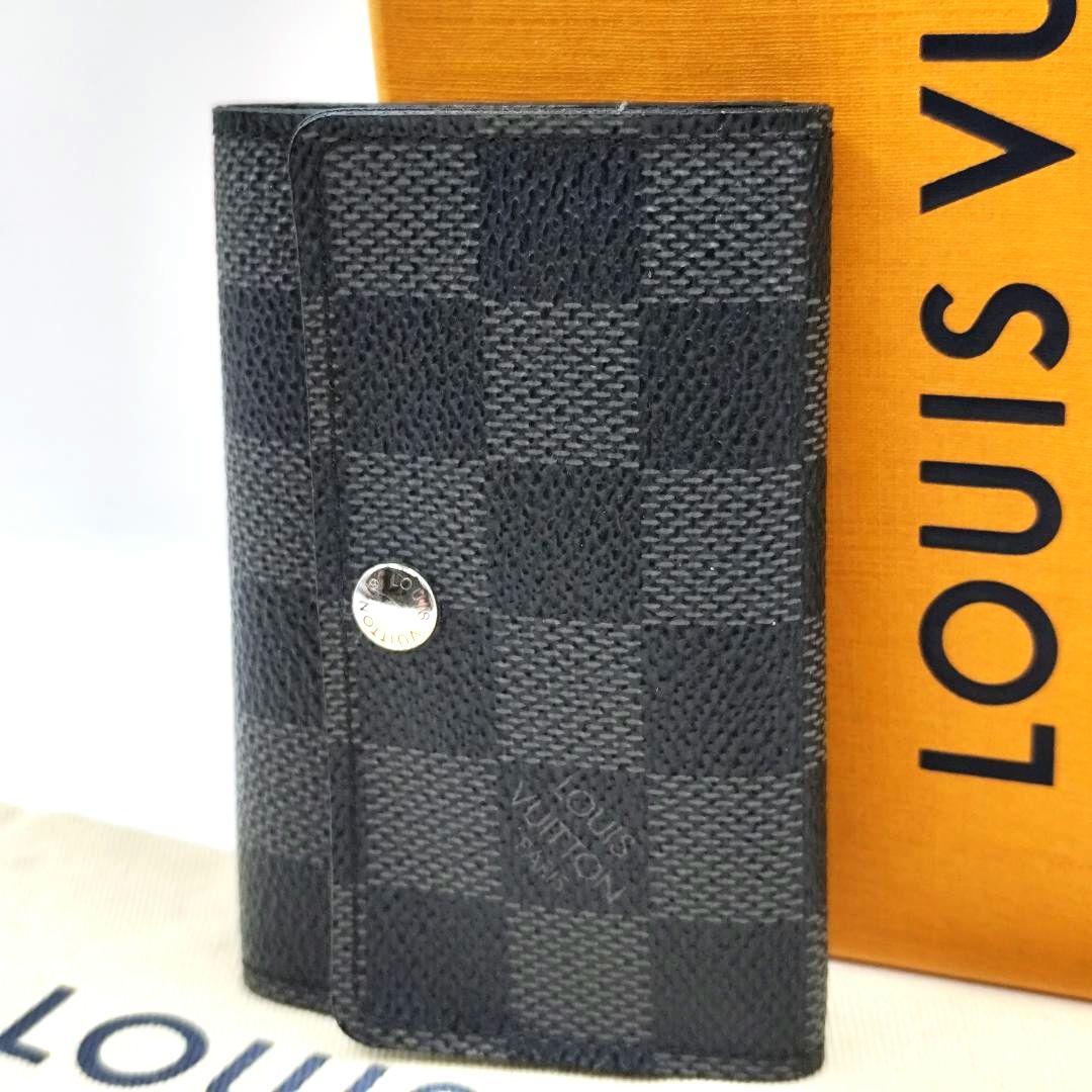 鑑定極美品 ルイヴィトン ダミエ・グラフィット ミュルティクレ6 6連キーケース