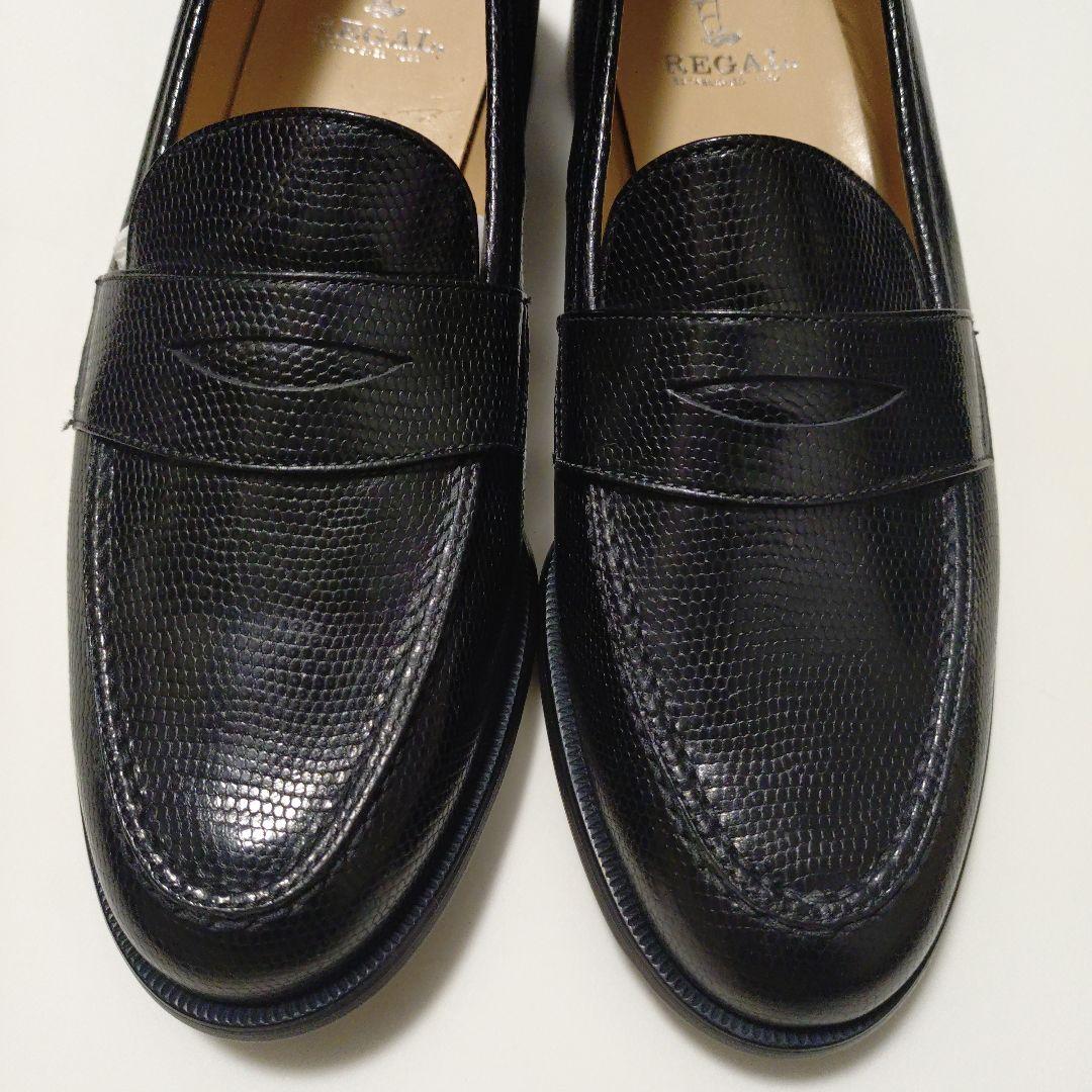 新品未使用　REGAL　ブラウン社　ローファー　ブラックリザード