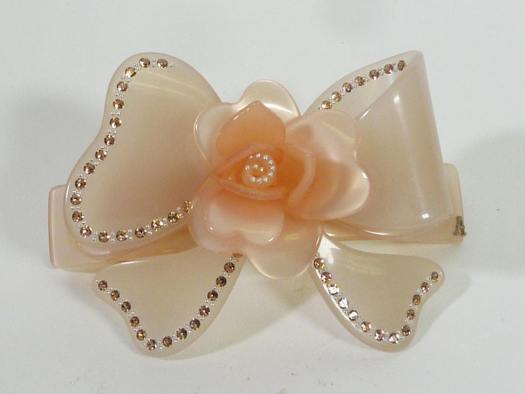 【ALEXANDRE DE PARIS】バレッタ　花　リボン