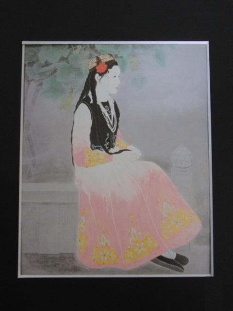 堀泰明、【踊り子】、希少な大判額装用画集より、美品、日本人画家