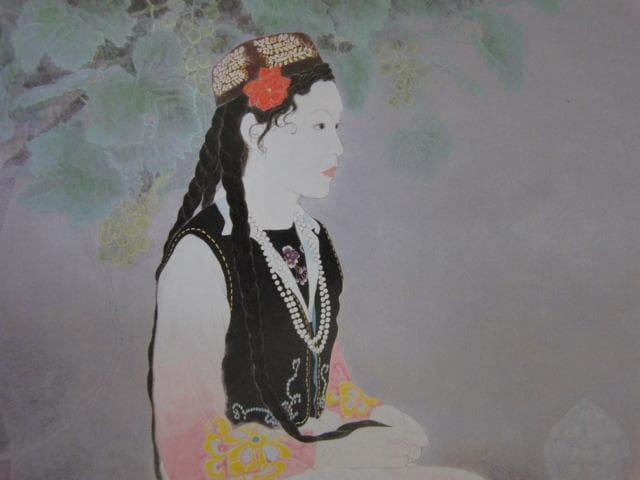 堀泰明、【踊り子】、希少な大判額装用画集より、美品、日本人画家