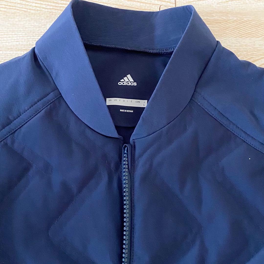 【新品】アディダス ネイビー 一部中綿 レディース L ゴルフウェアadidas