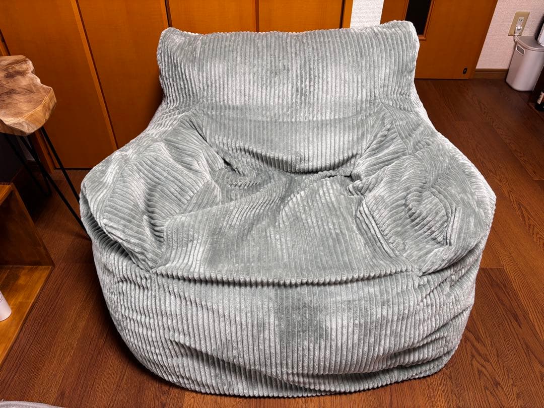 HUGME 1人掛けビーズソファ Mint LOOSY グッション付き