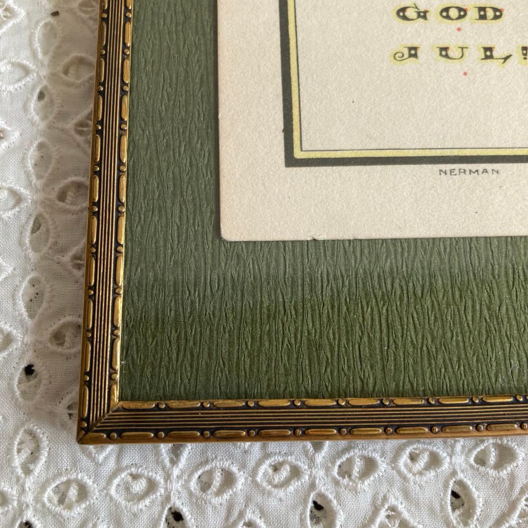 アンティークフレームC★1920年代超希少なエイナルネイマンのサンタカード入り