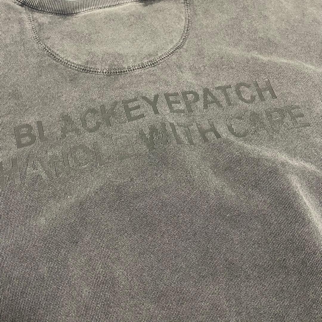 Black Eye Patch フェード　取扱注意スウェット　グレー　L 墨黒