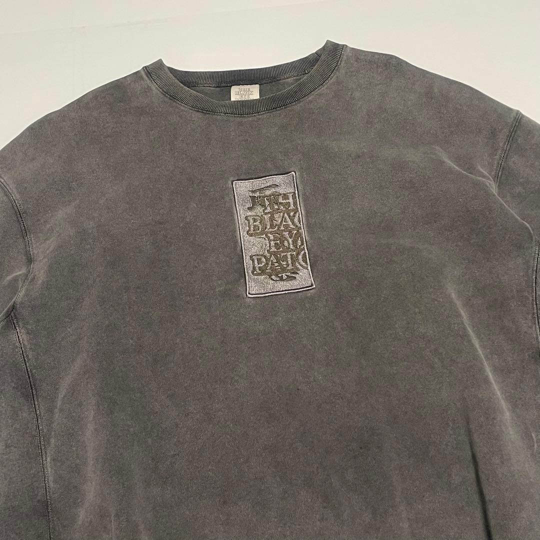 Black Eye Patch フェード　取扱注意スウェット　グレー　L 墨黒