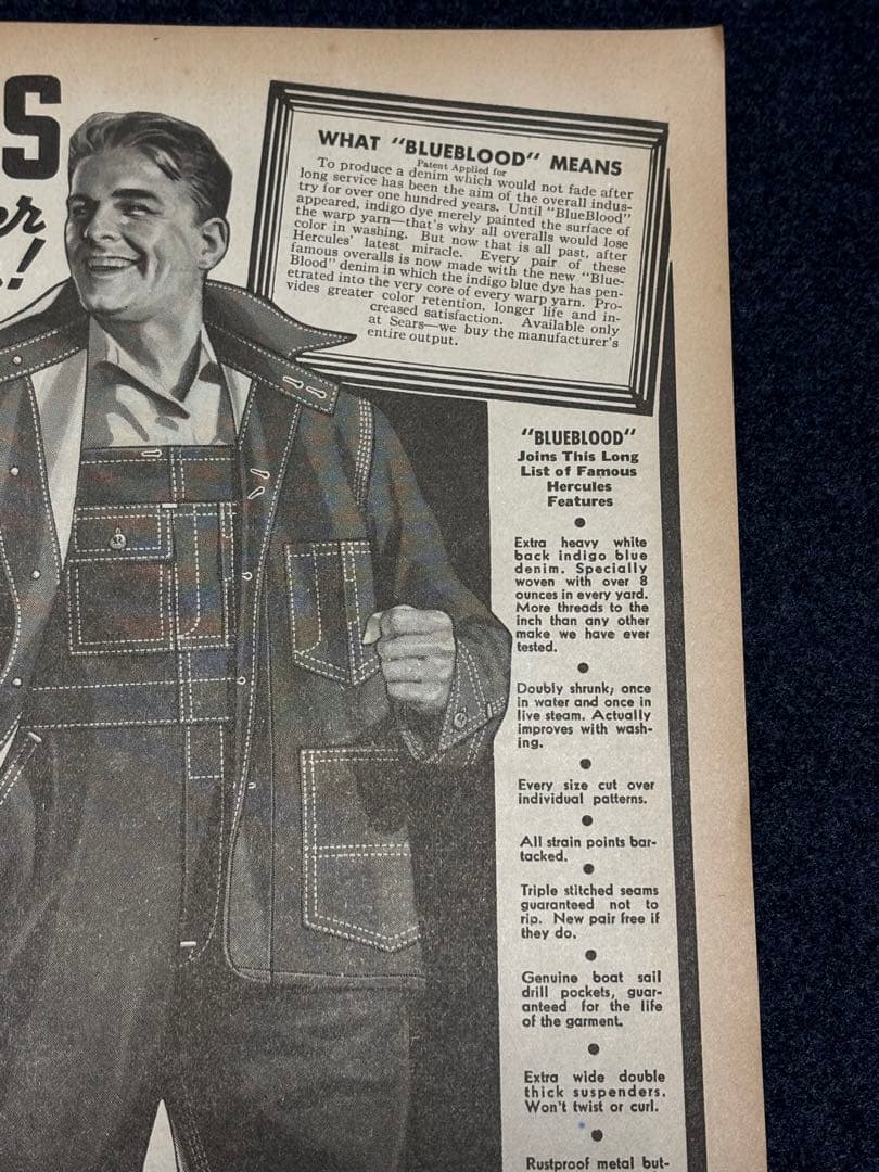 USA VINTAGE SEARS HERCULES 1937年 本物広告