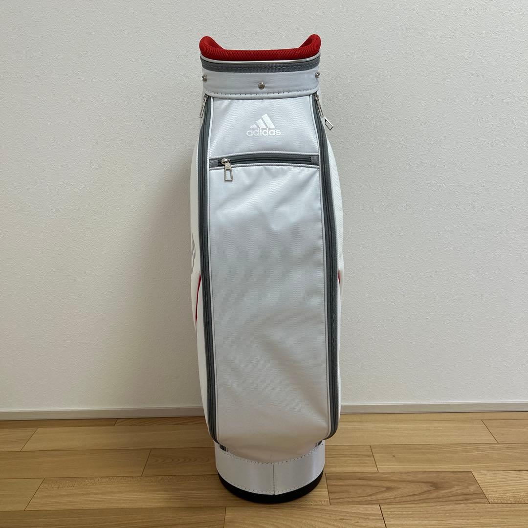 adidas キャディバッグ ホワイト/グレー/レッド