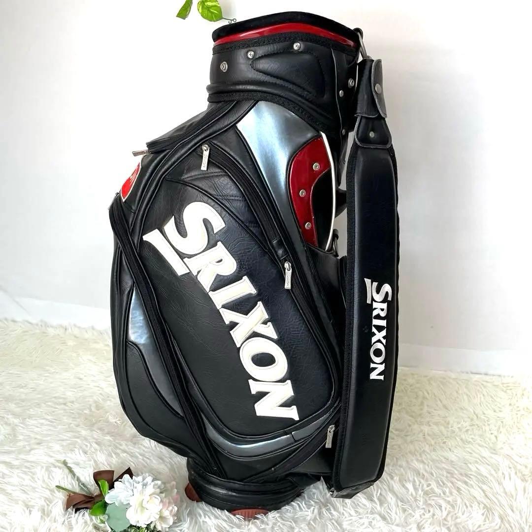 人気モデル✨良品✨SRIXON レザー×エナメル キャディバッグ フード付き