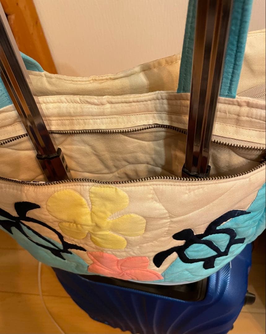 ハワイアンキルト　トートバッグ　キャリーオン