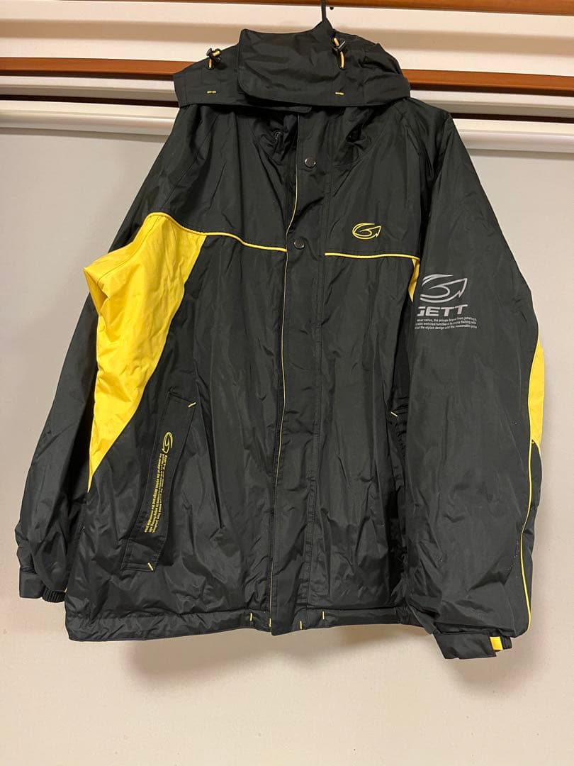 GETT フィッシング 釣り 完全防寒着 上下 メンズ 黒/黄 3L 新品