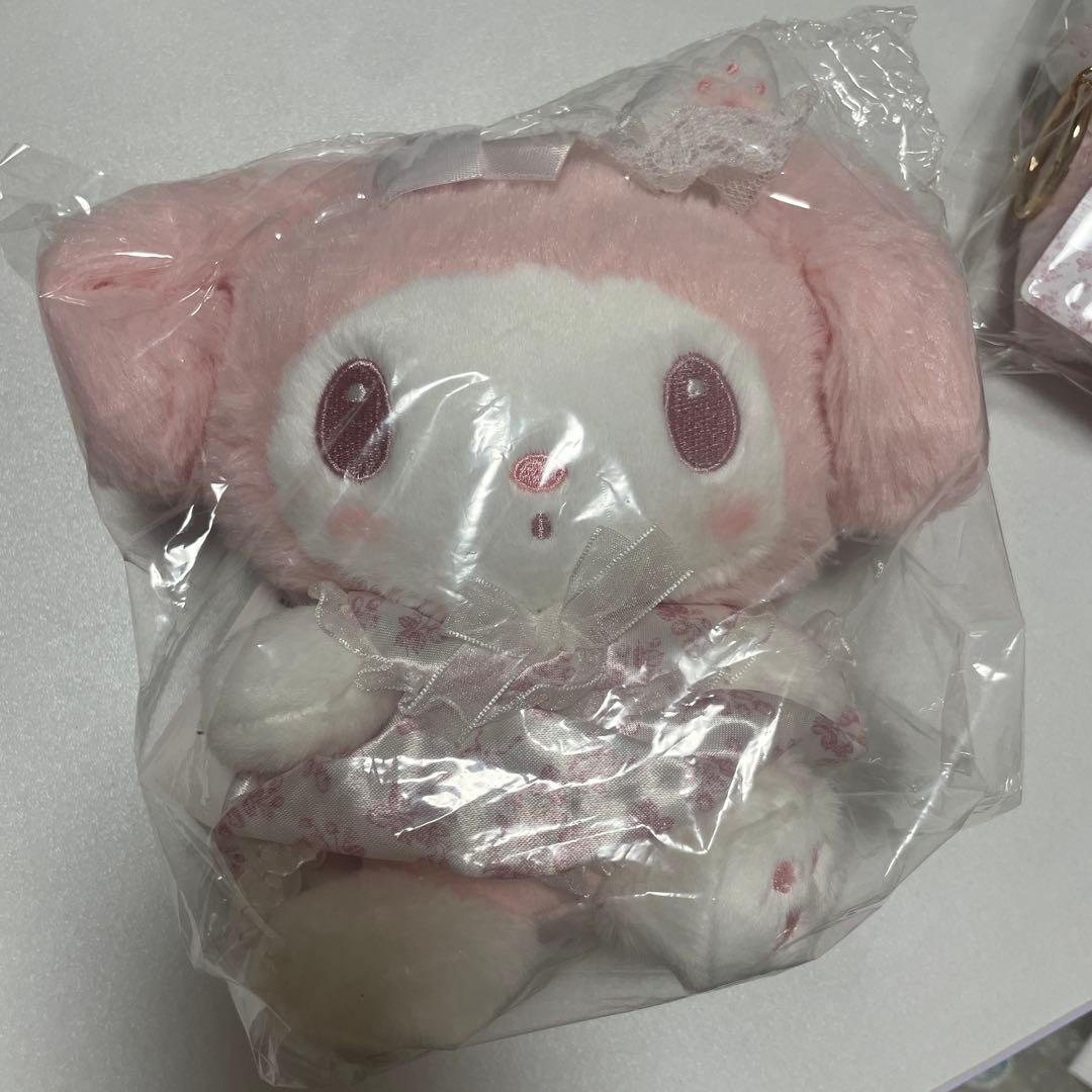 マイメロディ 白いちごのティータイム ふわくた ぬいぐるみ