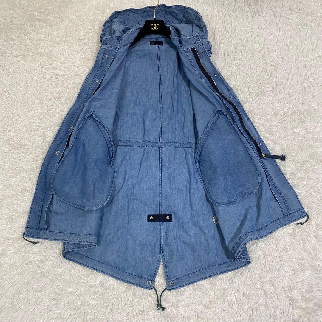 フレッドペリー　デニム　モッズコート　フード付き　ワンピース　羽織り