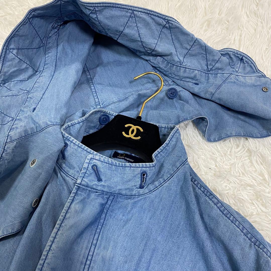 フレッドペリー　デニム　モッズコート　フード付き　ワンピース　羽織り