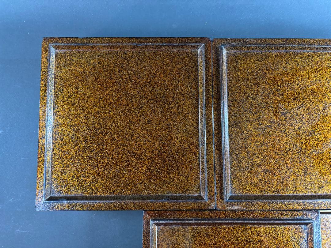 セール　重箱　四段　輪島塗　梨地　家紋　松竹梅