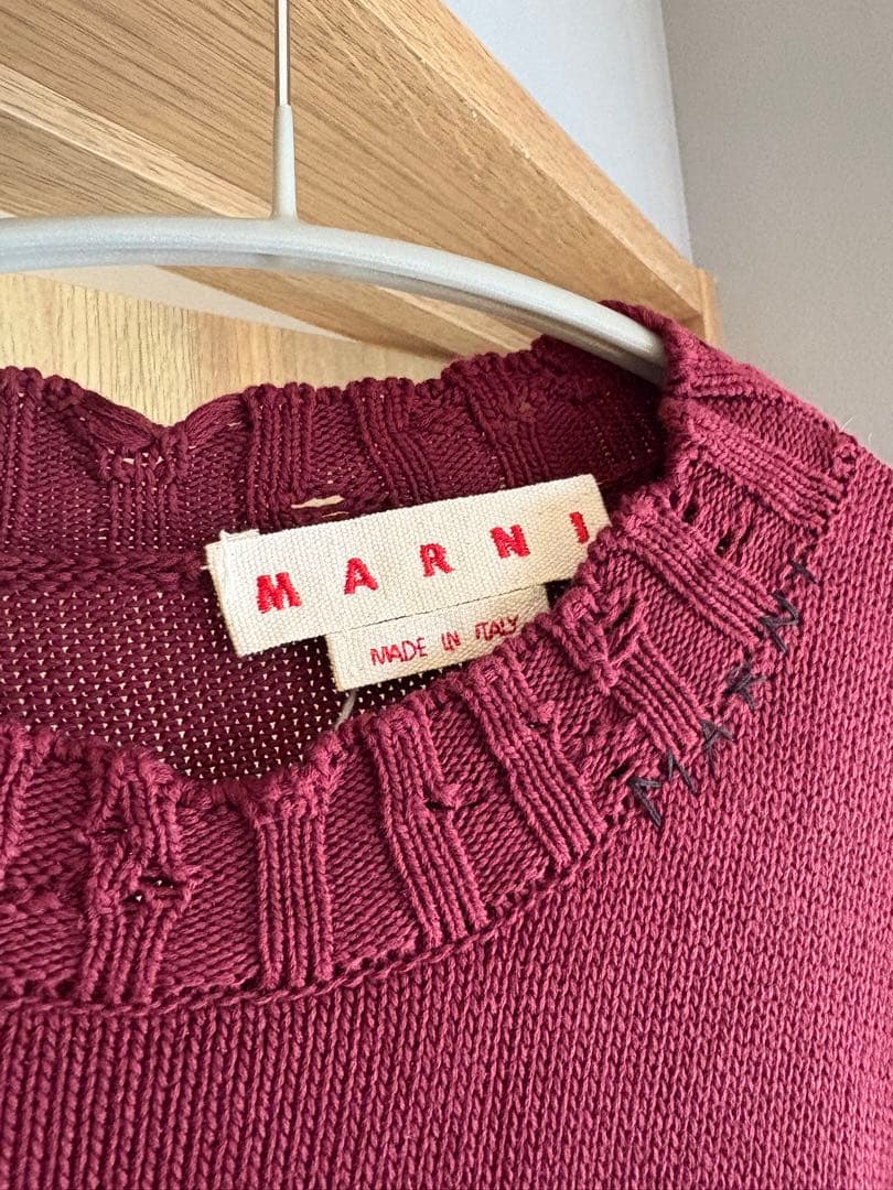 MARNI バーガンディ セーター 48