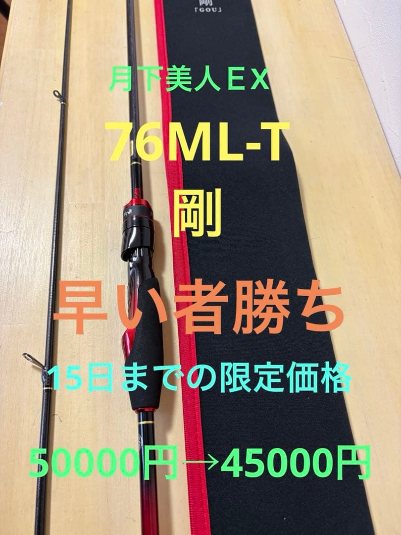 月美人 EX 76ML-T 剛 [GOU] ルアーロッド