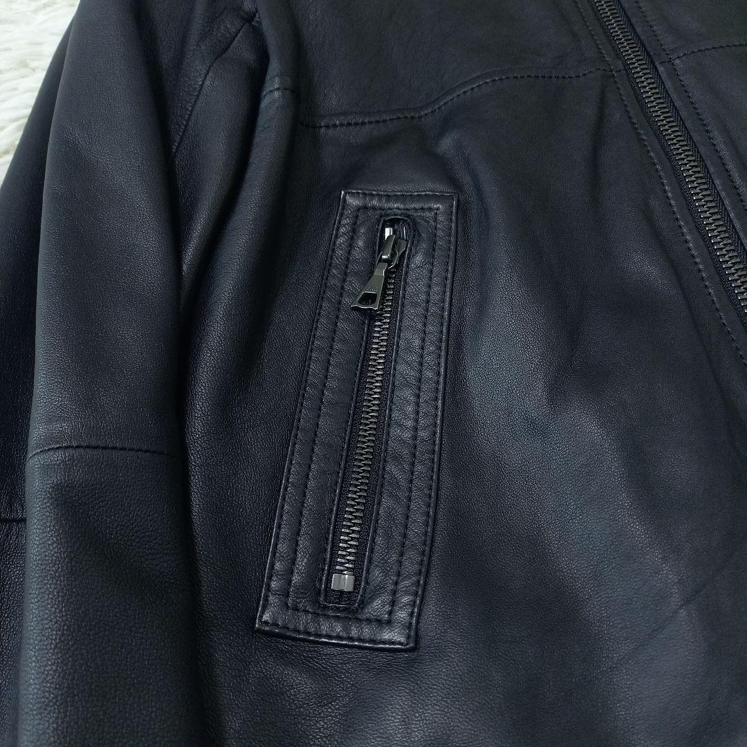 ●美品●　セオリー　ラムレザー　シングル　ライダース　ジャケット　黒　S　羊革