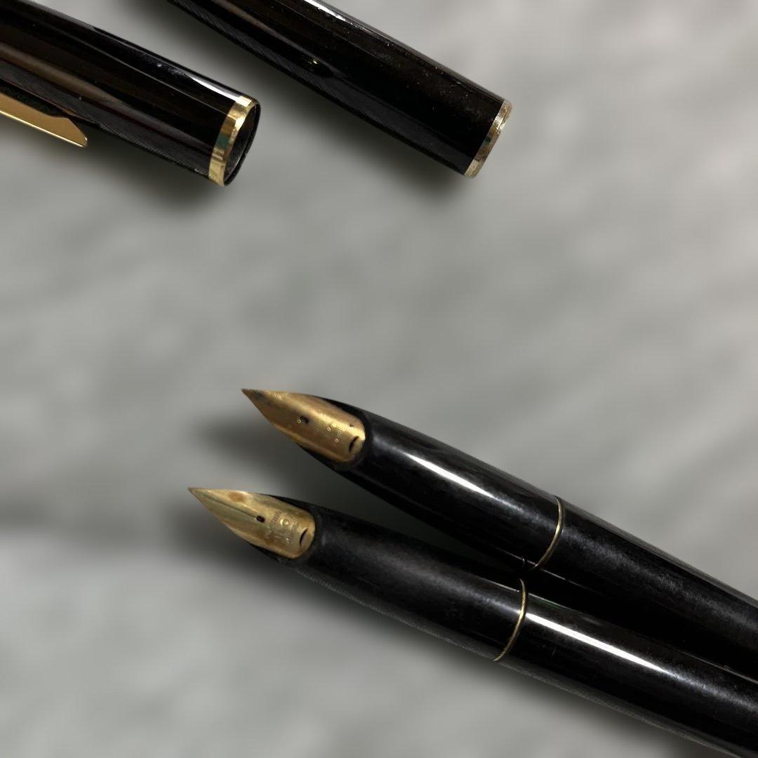 エリート 万年筆 黒　14K 2本