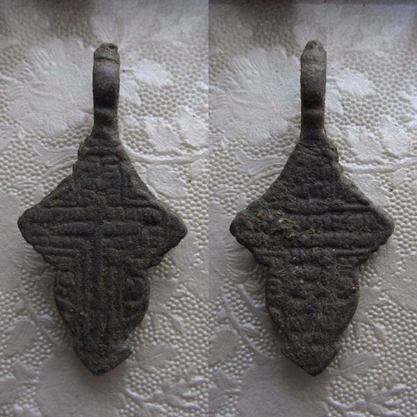 17世紀　ロシアン・クロス　3点セット　21　アンティーク　ブロンズ　ロザリオ