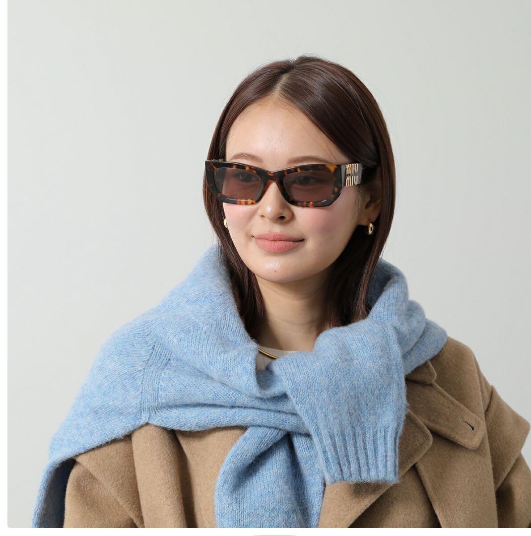 （新品正規品）miu miu ブラウン サングラス ケース付き