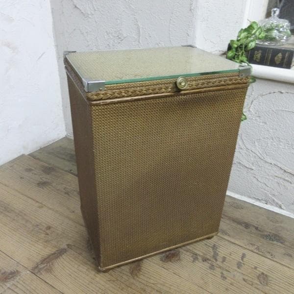 イギリス アンティーク 家具 SIRROM ランドリーボックス 英国 6698c