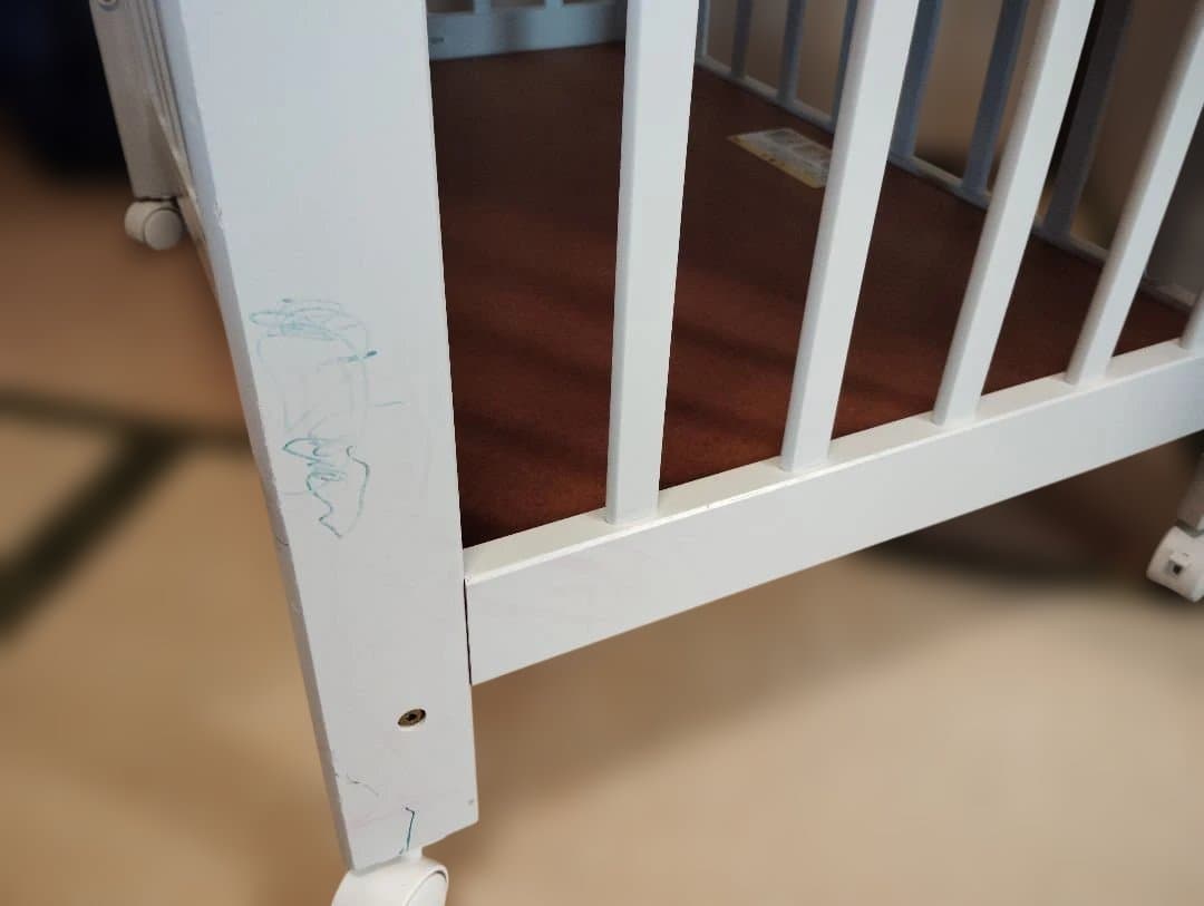 カトージ KATOJI ベビーベッド　ミニタチベッド　グレー