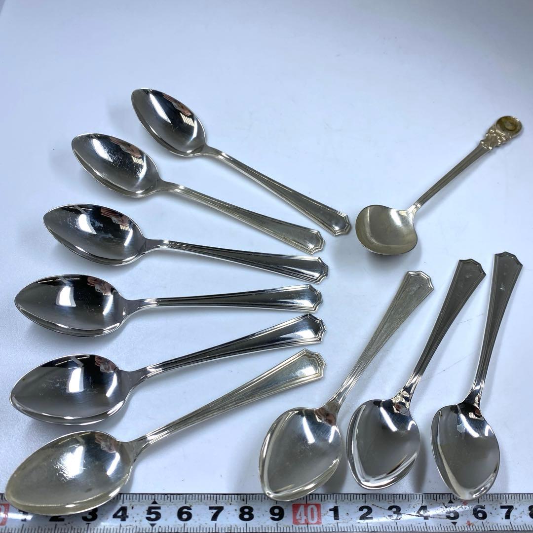 silver950刻印　銀製スプーン　10本　135g 東な7-0207☆2F