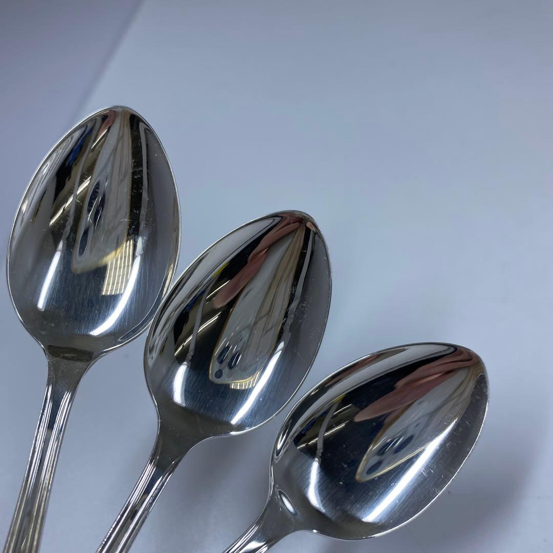 silver950刻印　銀製スプーン　10本　135g 東な7-0207☆2F