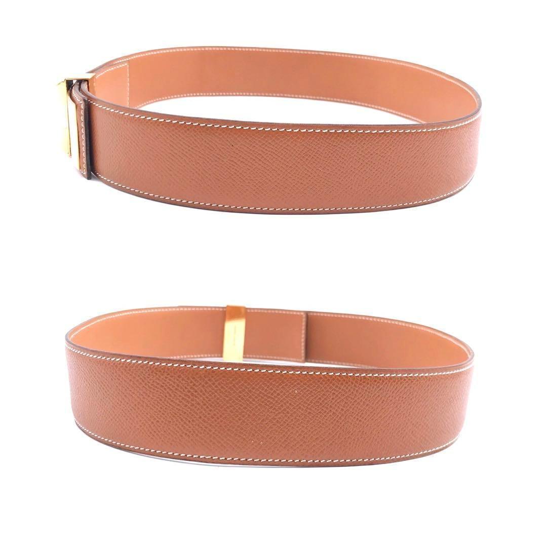 HERMES エルメス コリエドシアン メドール ベルト ライトブラウン 70