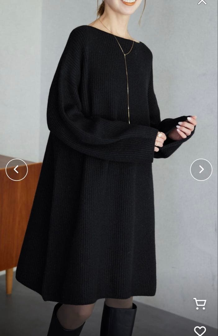 【新品タグ付き】SLOBE IENA ファインウールニットミニワンピース