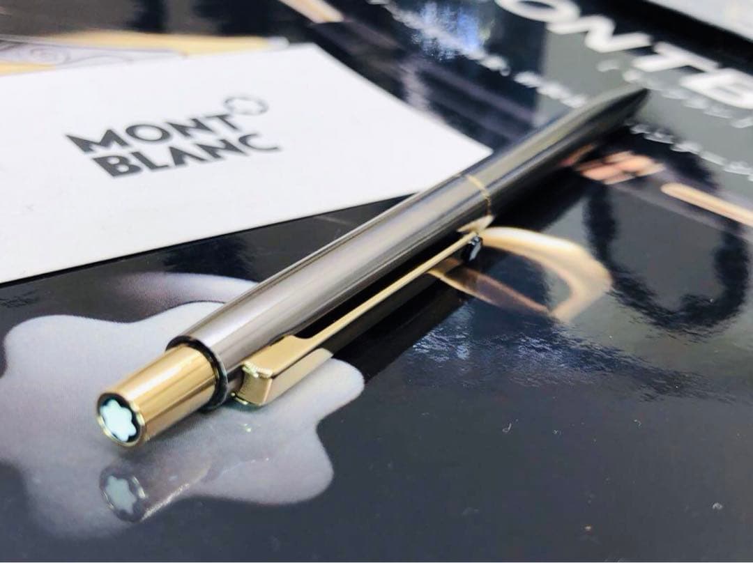 モンブラン　価値あるレア銘品総チタニウム張り★Sライン・チタン＆ゴールドプレート