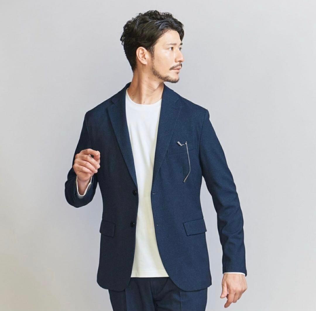 BEAUTY&YOUTH LANATECセットアップ/背抜きジャケット ロイヤル