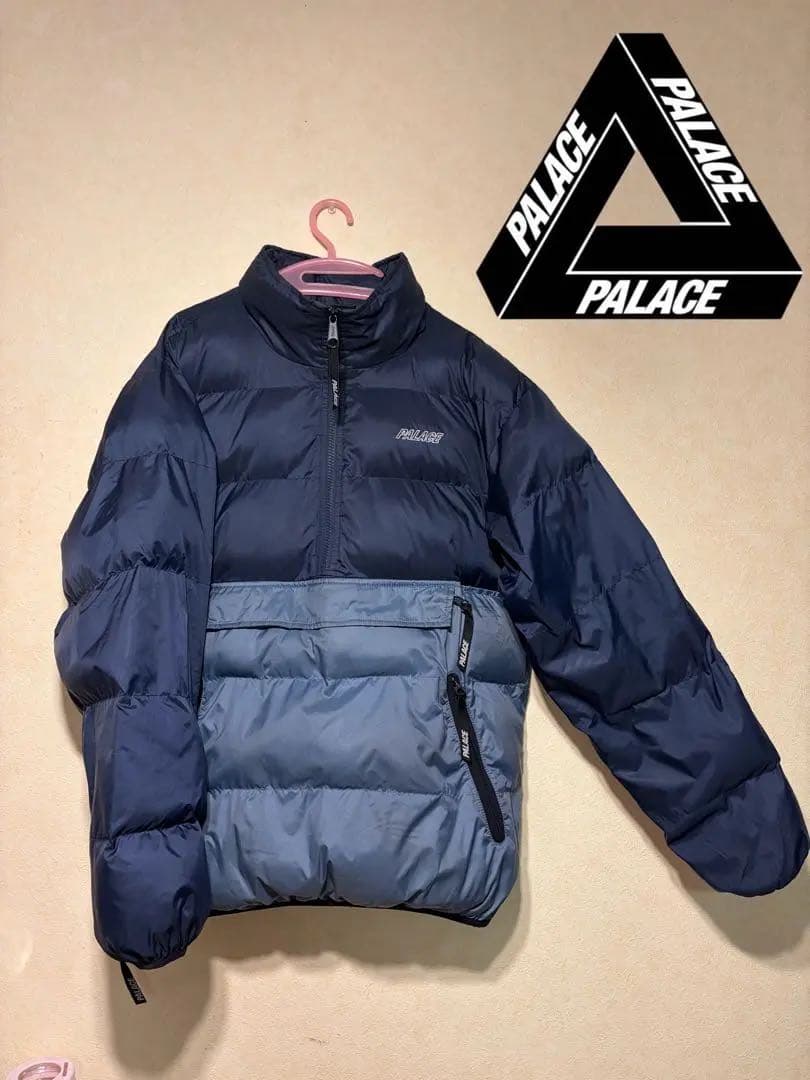 PALACE ダウンジャケット ネイビー アノラック パファージャケット