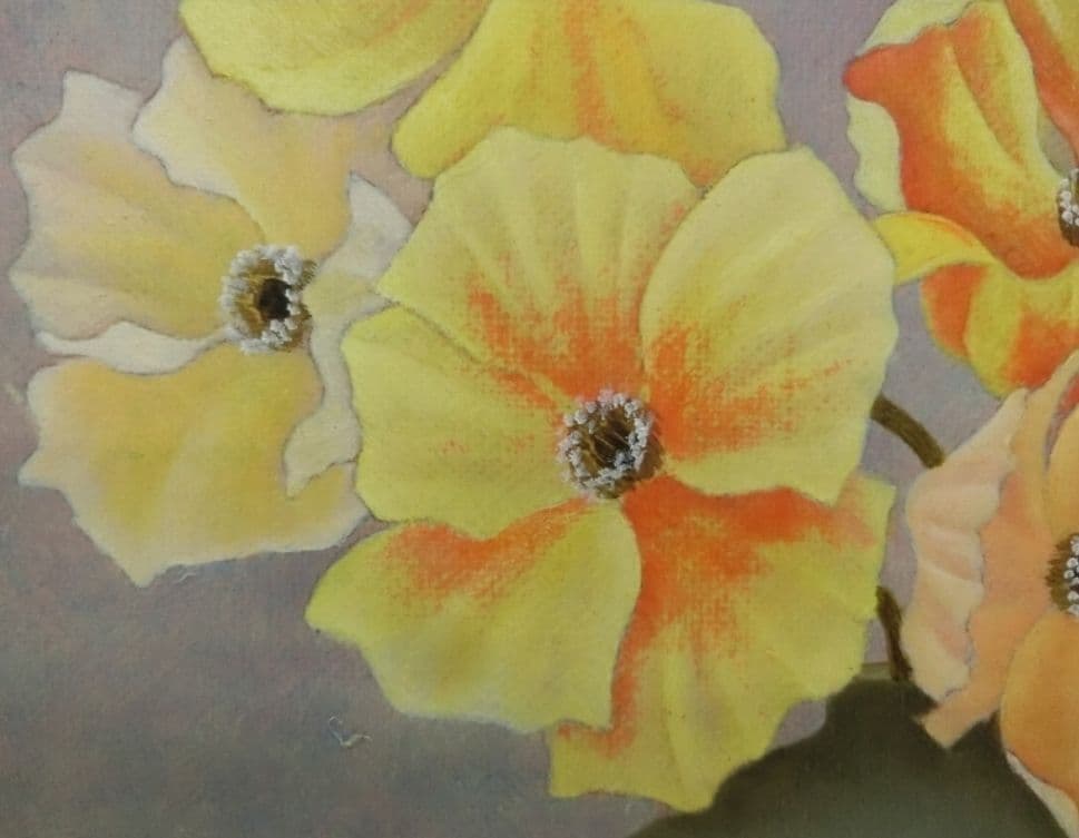 渋谷誠 「ポピー」 油彩 F4 額装