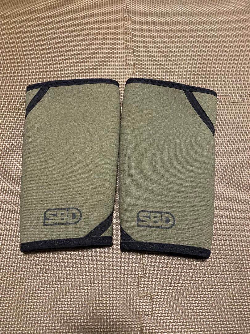 美品 SBD ニースリーブカーキグリーン&ブラック　M