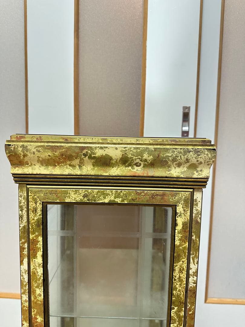 イタリア家具 ガラスショーケース 飾り棚 アンティーク ビンテージ ヴィンテージ