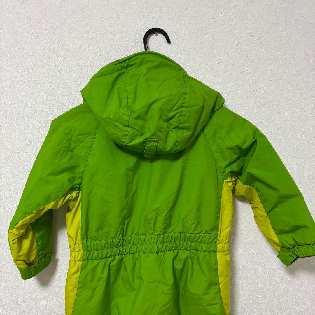 mont-bell キッズ フード付きジャンプスーツ 110 グリーン