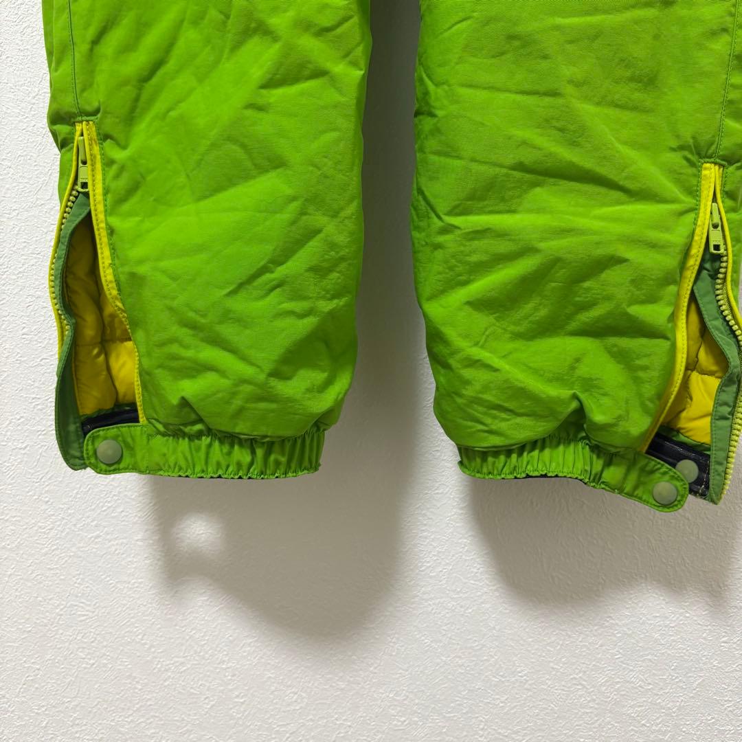 mont-bell キッズ フード付きジャンプスーツ 110 グリーン