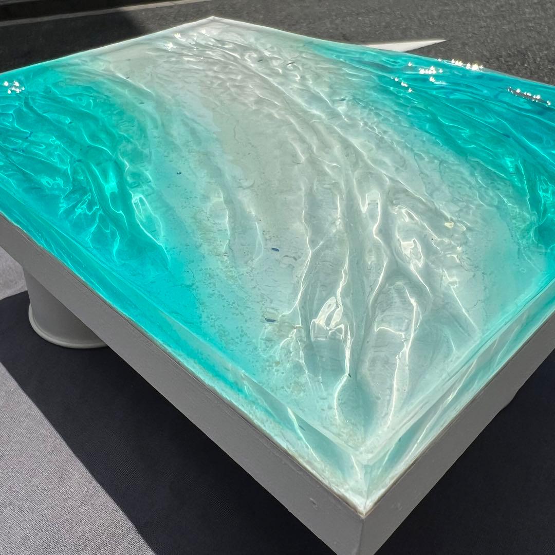 【レジンアート】波紋アート／Ｂ５パネル／枠なし／オーシャンアート