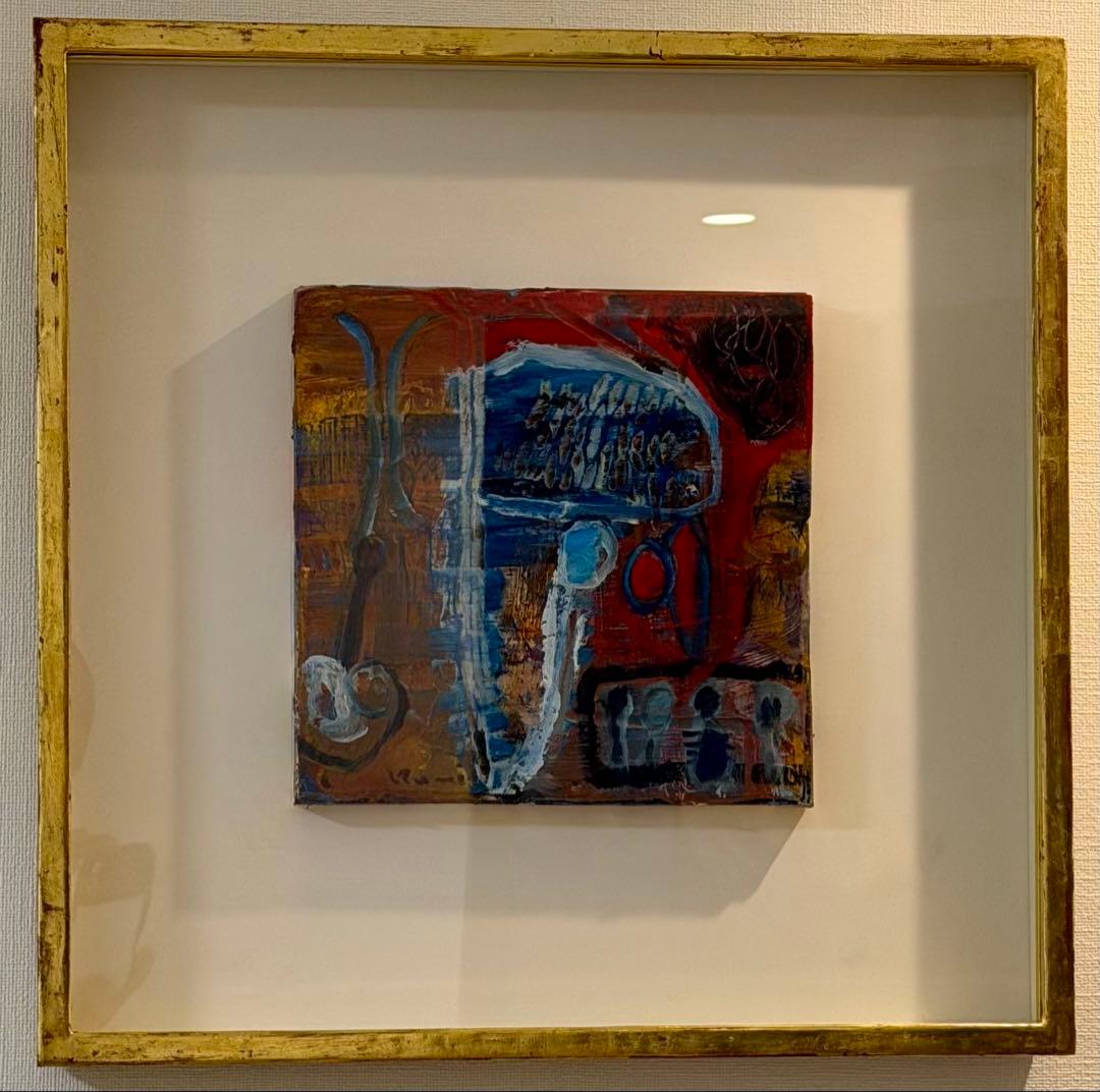 Kumi「通り雨」油彩 原画 抽象画 現代アート サイン有 #208-1