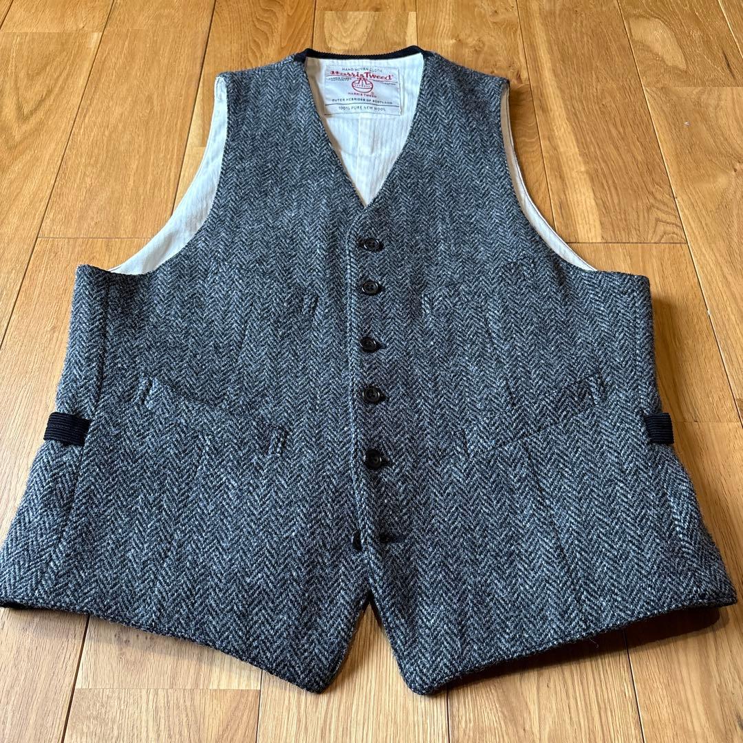 【定番】 BEAMS PLUS / ハリスツイード ベスト 定価30,000円程
